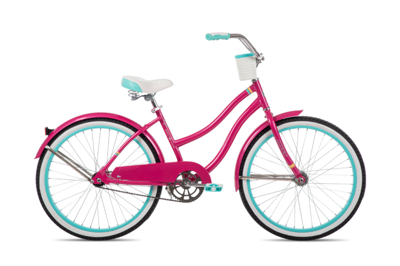 HUFFY GOOD VIBRATIONS KIDS BEACH CRUISER, 24-INCH - PINK - Like New