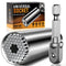 HELEMAN STOCKING STUFFERS SUPER UNIVERSAL SOCKET TOOLS SOCKET SET - SILVER - Like New