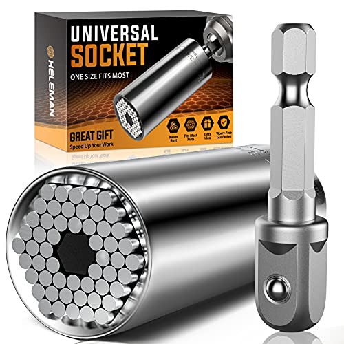 HELEMAN STOCKING STUFFERS SUPER UNIVERSAL SOCKET TOOLS SOCKET SET - SILVER - Like New