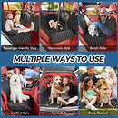 CHUMAJOR 6-IN-1 DOG CAR SEAT COVER 60/40 SPLIT 100% WATERPROOF GD093 - BLACK - Like New
