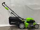GREENWORKS 40V 21" CORDLESS BRUSHLESS PUSH MOWER, TOOL ONLY, LMF413 - GREEN - Like New