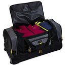 TPRC SIERRA MADRE II UPRIGHT ROLLING DUFFEL BAG, 36-INCH - BLACK/GRAY - Brand New