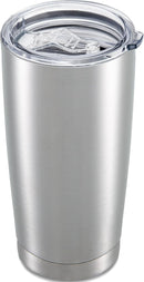 GENERIC 20 OZ TUMBLER WITH LID STAINLESS STEEL INSULATED TUMBLERS CUPS - SILVER - Like New