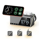 4URPC 6-IN-1 ALARM CLOCK WIRELESS CHARGING APPLE DEVICES - GRAY/BLACK - Like New