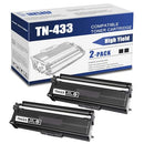 TN433BK-2BK INKSHOP TN433BK 2-pack BLACK HIGH YIELD TONER CARTRIDGE - BLACK - Brand New