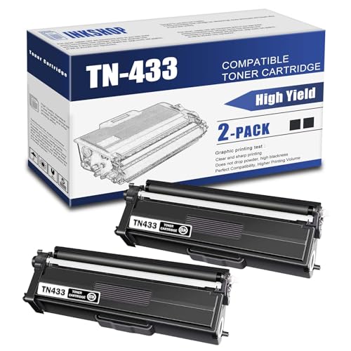 TN433BK-2BK INKSHOP TN433BK 2-pack BLACK HIGH YIELD TONER CARTRIDGE - BLACK - Brand New