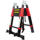 BEETRO 16.5ft Aluminum Telescoping Ladder with Wheels Easy Carry A Type Portable - Like New