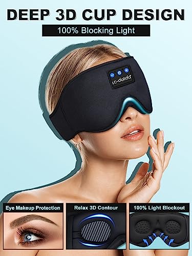 LC-Dolida Sleep Headphones, 3D Sleep Mask Bluetooth Wireless - Scratch & Dent
