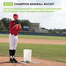 Champion Sports 6 Gallon Bucket Padded Soft Seat Lid Durable B0029VNJ7E - White - Brand New