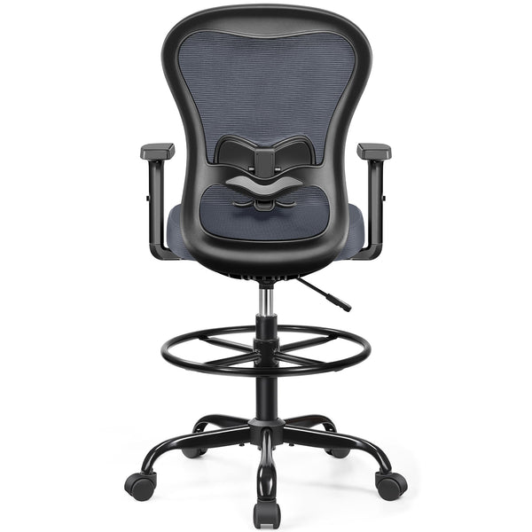 PRIMY DRAFTING CHAIR ERGONOMIC TALL, HIGH BACK, ADJUSTABLE, PR959-Z - DARK GRAY - Like New