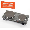 IMUSA DOUBLE ELECTRIC HOT PLATE, PERFECT - BLACK - Like New