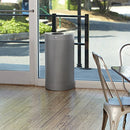 RUBBERMAID COMMERCIAL PRODUCTS HALF ROUNDS METAL TRASH CAN - METALLIC - Like New