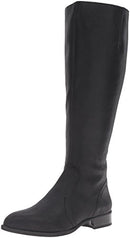 Nine West Women's Nicolah-Wide Leather Winter Boot, Black, 8.5 M US - Black - Brand New
