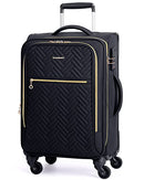 BAGSMART 20" SOFTSIDE EXPANDABLE SPINNER CARRY-ON, AIRLINE APPROVED - BLACK - Like New