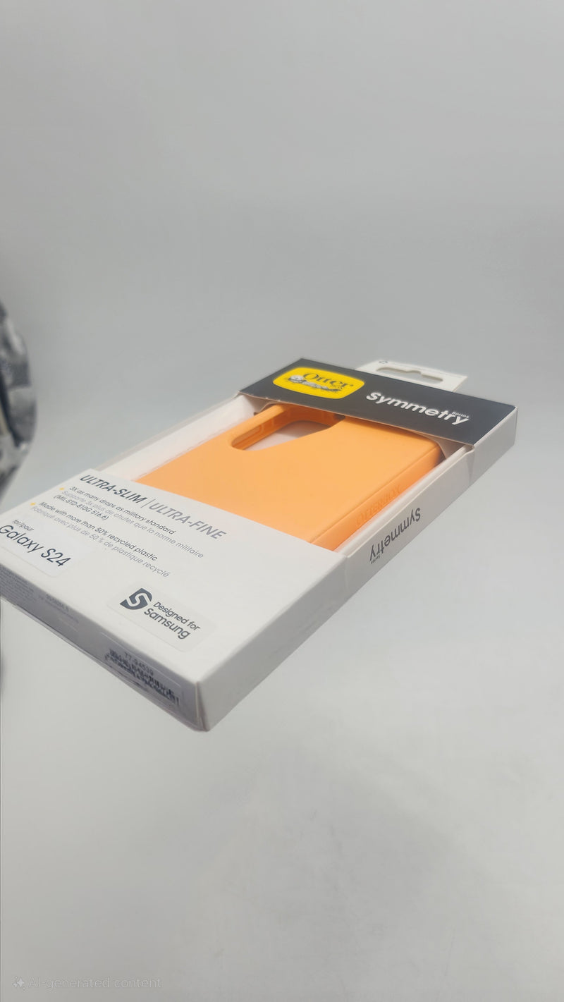 OTTERBOX SAMSUNG GALAXY S24 SYMMETRY SERIES CASE - ORANGE - Like New
