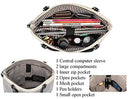 WXNOW WOMEN LAPTOP TOTE BAG CANVAS HANDBAG PURSE SHOULDER BAG - BLACK - Like New