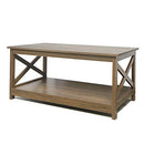 Rainbow Sophia Coffee Table, 2-Tier Storage, 40" B08ML5W8DZ - White Oak - Brand New