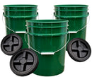 House Naturals 5 Gallon Buckets pails Airtight Black Lids Pack of 3 - New - Brand New