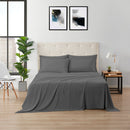 KATHY IRELAND BAMBOO COOLING 6 PIECE SHEET SET DEEP POCKETS - QUEEN - CHARCOAL - Brand New