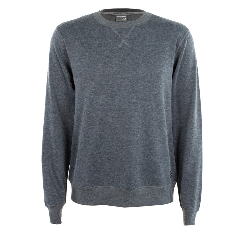 EDDIE BAUER MEN'S CREWNECK SWEATSHIRT - SIZE: MEN L - CHARCOAL HEATHER - Brand New