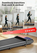 LIYLOU WALKING PAD TREADMILL, PORTABLE, 2.5 HP, 15" X 35.4" RUNNING - BLACK - Like New