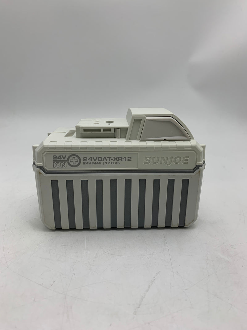 SUN JOE SNOW JOE - 24-VOLT 12.0 AH LITHIUM ION BATTERY - WHITE - Like New