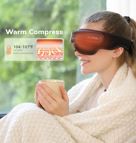 LC-DOLIDA EYE MASSAGER HEAT HEAD AIR COMPRESSION MUSCLE FATIGUE - BLACK - Like New