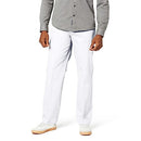 Dockers Men Fit Signature Khaki Lux Cotton Stretch Pants W34/L32 PAPER WHITE - Brand New