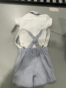 CARTER'S JUST ONE YOU BABY BOY'S STRIPED SUSPENDER SHORTALLS - SIZE 9M - BLUE - Brand New
