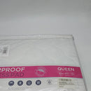 GENERIC WATERPROOF MATTRESS PAD - QUEEN - 60IN X 80IN X 12IN, POLYESTER - WHITE - Like New