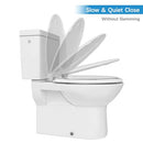 GarveeTech Elongated Toilet Seat with Built-in Toddler Seat & Slow Close, White - Like New