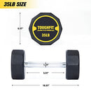 ToughFit 35LB Dumbbell - PEV Coated & Non-slip knurl Iron Handle B09NN8DQSK - Brand New