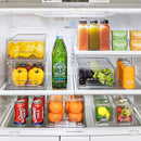 Sorbus Plastic Storage Bins Stackable Clear Pantry Organizer Box Bin (4 Pack) - Like New