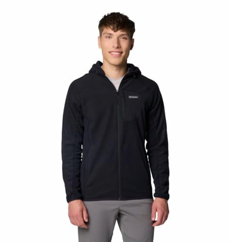 AO4433-010 COLUMBIA MENS OUTDOOR TRACKS HOODED FULL ZIP II JACKET XL - BLACK - Brand New