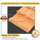 XABONO KNIFE DRAWER ORGANIZER BAMBOO KITCHEN ORGANIZER LARGE KNIFE BLOCK BNDO-1 - Like New