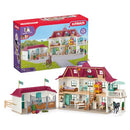 SCHLEICH HORSE CLUB - 192PC LAKESIDE HOUSE AND STABLE PLAYSET EQUESTRIAN TOY - Like New