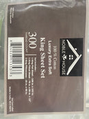 NOBLE HOUSE KING 300 THREAD COUNT SHEET SET - GRAY - Like New