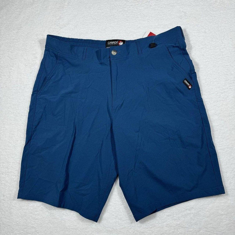 CANADA WEATHER GEAR MEN S PLAIN BENGALINE SHORT, SIZE: XL - NAVY - Like New