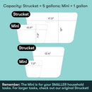 Strucket Mini: Gallon Small Bucket/Colander (B09K356LPQ-NEW - Sand) - Brand New