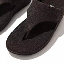 FITFLOP SHUV E01 FR7-090 TOE POST SANDALS WOMEN'S FELT COMFORT - 8 - BLACK - Brand New