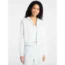 NO BOUNDARIES BOXY ZIP-UP HOODIE - SIZE: WOMEN S (4-6) - PLATINUM SILVER HEATHER - Brand New