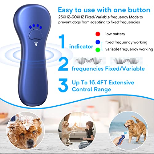 Ahwhg New Anti Barking Device Dog Barking Control Devices Rechargeable G1 Blue Like New