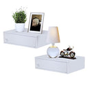 Modern Floating Nightstand Set of 2, Light Weight White Bedside Table B0C93BPFQ9 - Brand New