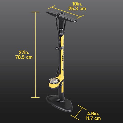 TOPEAK JOEBLOW SPORT III HIGH PRESSURE BIKE FLOOR PUMP 160PSI 3" GAUGE - BLACK - Brand New