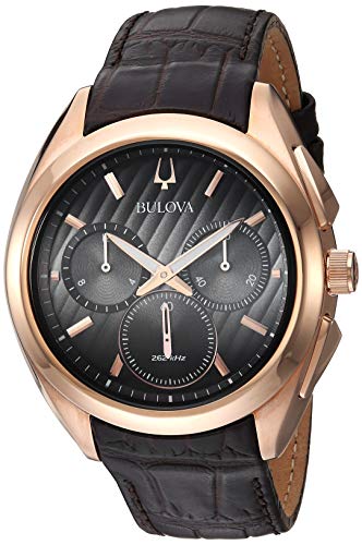 Bulova Men's 97A124 Analog Display Analog Quartz Brown Watch - Scratch & Dent