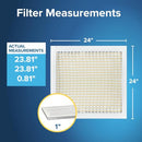 FILTRETE 24" X 24" X 1" AC FURNACE AIR FILTER, MPR 700, MERV 8, 6 PACK WHITE - Like New