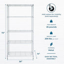 HONEY CAN DO 5-TIER STORAGE SHELVES HOLDS 200 LBS SHF-01573 - WHITE - Like New