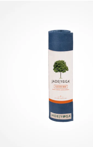 JADEYOGA FUSION MINI YOGA MAT – ECO FRIENDLY AND NATURAL RUBBER - MIDNIGHT BLUE - Brand New