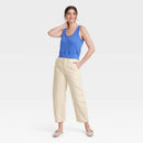 UNIVERSAL THREAD GOODS WOMEN'S MID-RISE BARREL LEG ANKLE JEANS - SIZE 12 - CREAM - Brand New