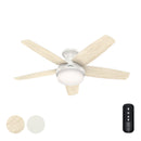 HUNTER FAN COMPANY HUNTER FAN 48 CEILING FAN LIGHT KIT REMOTE CC50683 - WHITE - Like New
